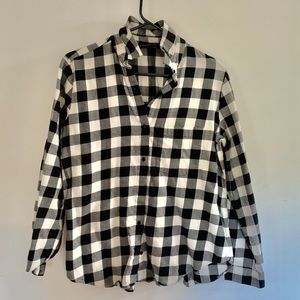 Zara plaid gingham flannel shirt